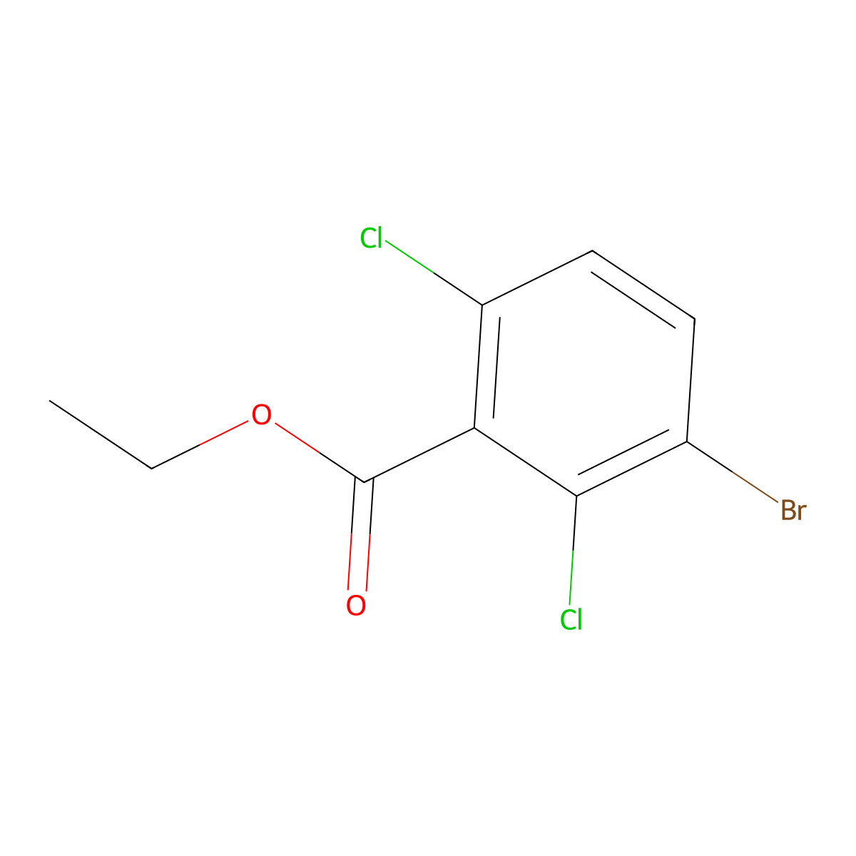 Ethyl 3-bromo-2,6-dichlorobenzoate molecular structure, CAS 1518342-18-1
