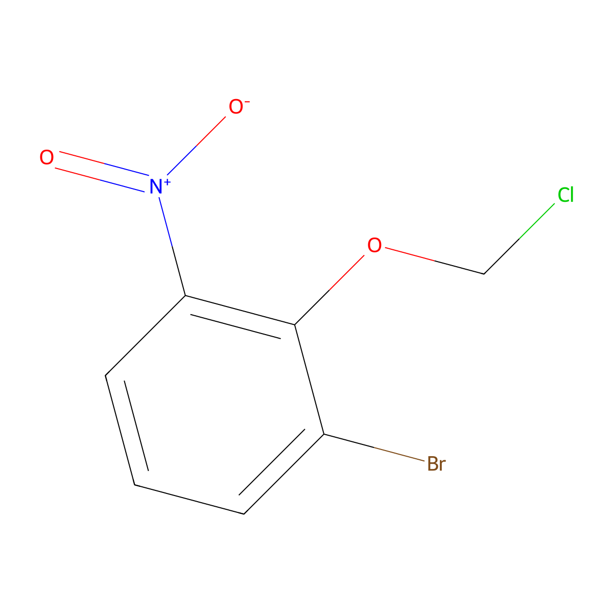 1-Bromo-2-(chloromethoxy)-3-nitrobenzene molecular structure, CAS 1518343-63-9