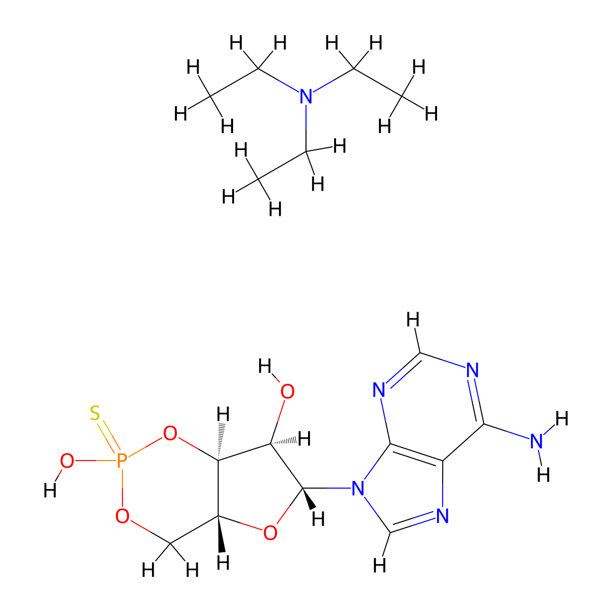 Rp-cAMPS triethylammonium salt molecular structure, CAS 151837-09-1