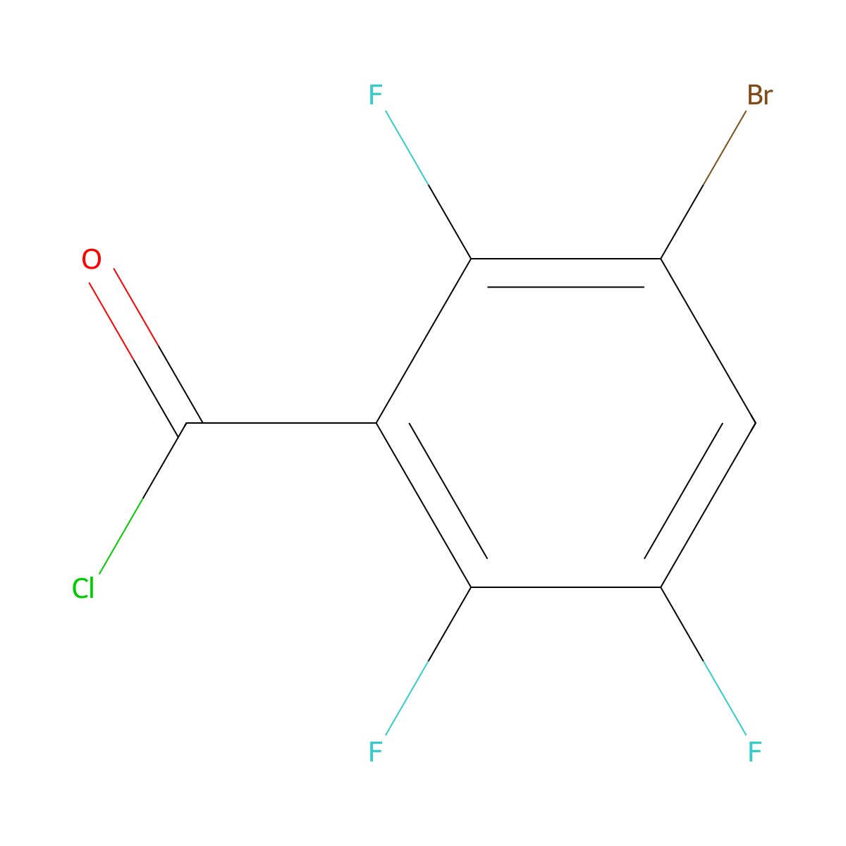 3-Bromo-2,5,6-trifluorobenzoyl chloride molecular structure, CAS 1518390-38-9