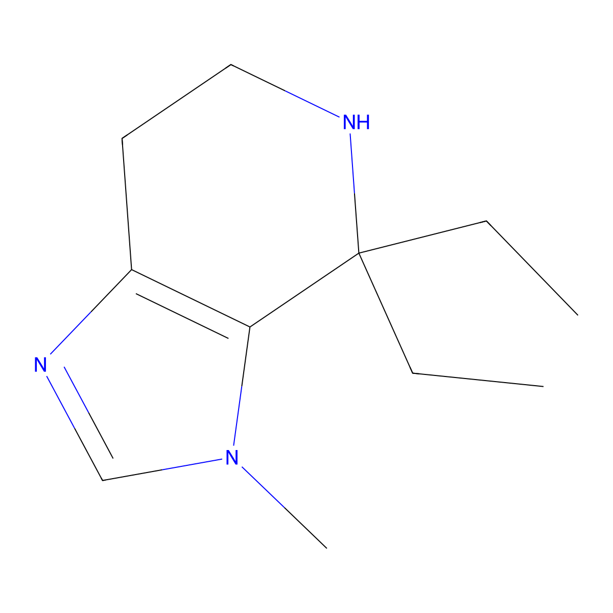 4,4-Diethyl-3-methyl-3H,4H,5H,6H,7H-imidazo[4,5-c]pyridine molecular structure, CAS 1518393-13-9