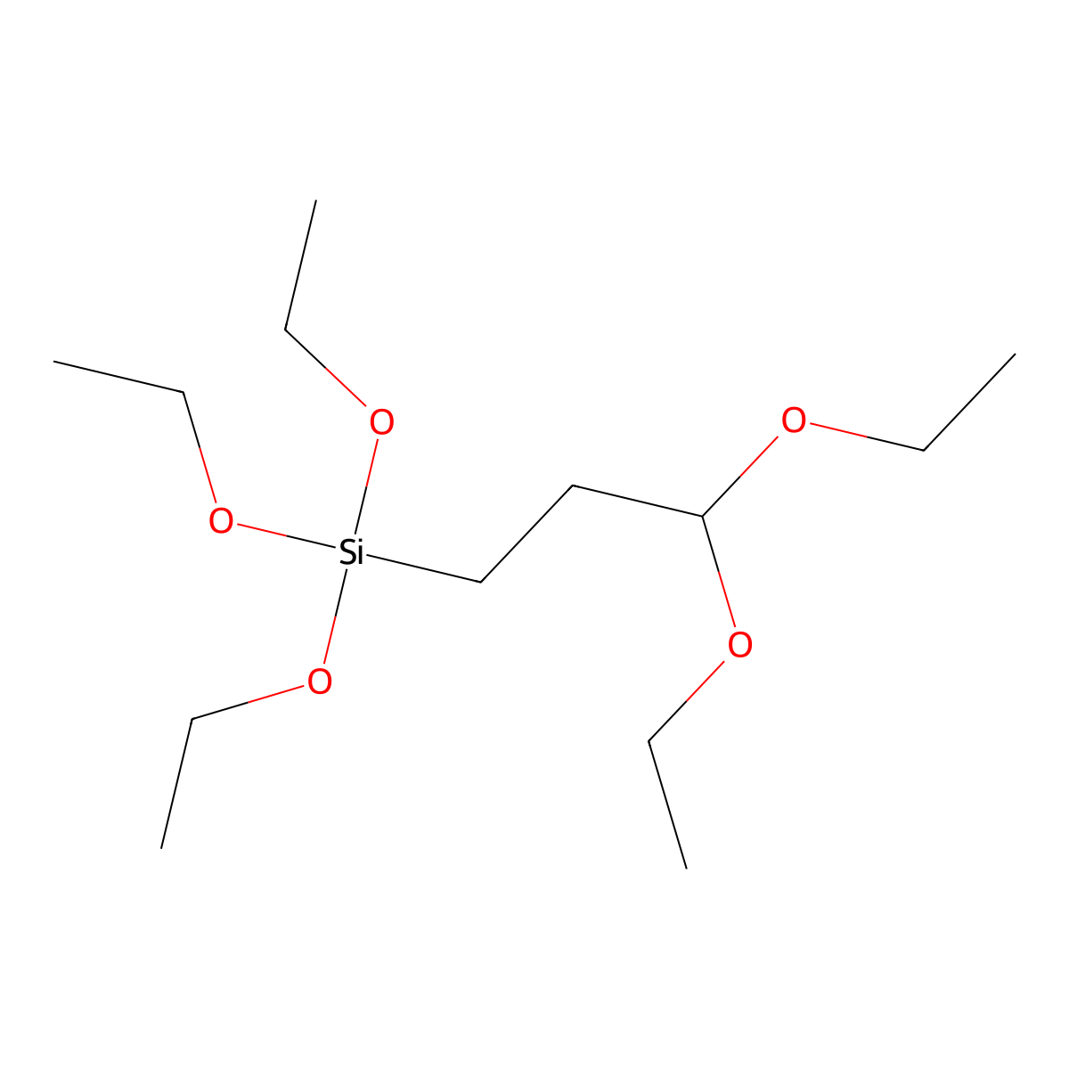 (3,3-Diethoxypropyl)triethoxysilane molecular structure, CAS 15184-27-7