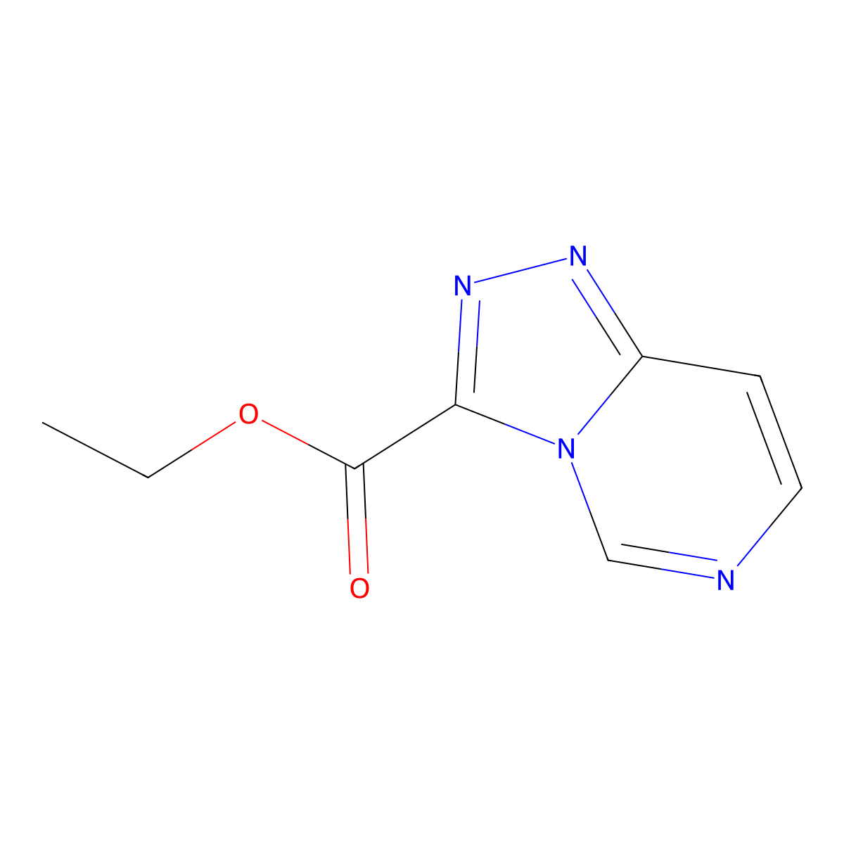 Ethyl (1,2,4)triazolo(4,3-c)pyrimidine-3-carboxylate molecular structure, CAS 1518418-22-8
