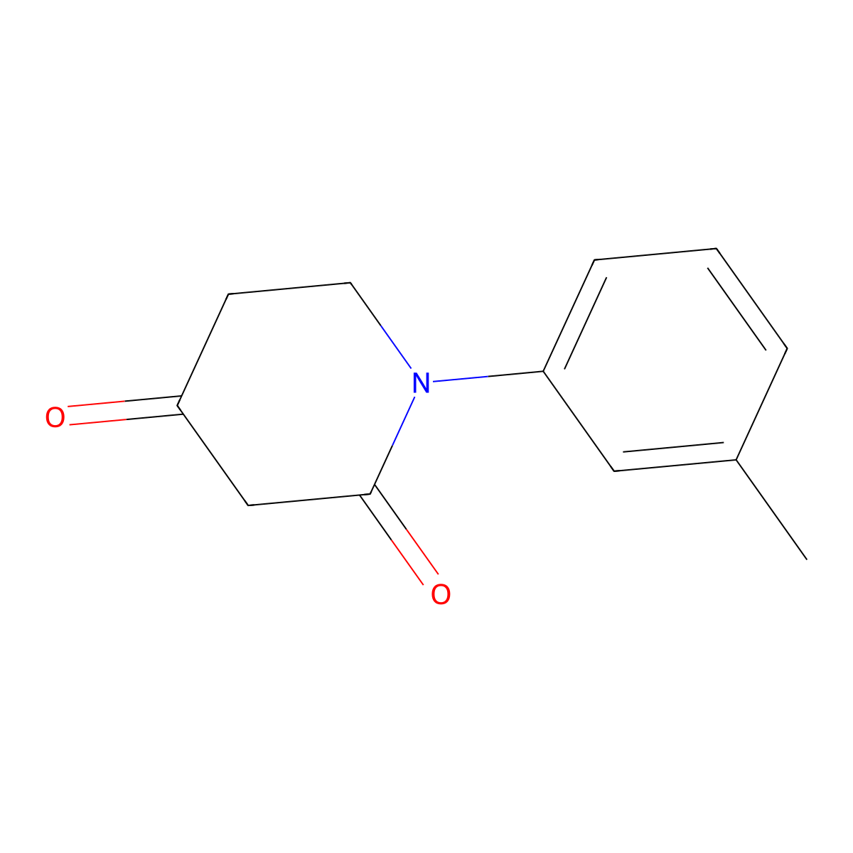 1-(3-Methylphenyl)piperidine-2,4-dione molecular structure, CAS 1518421-21-0