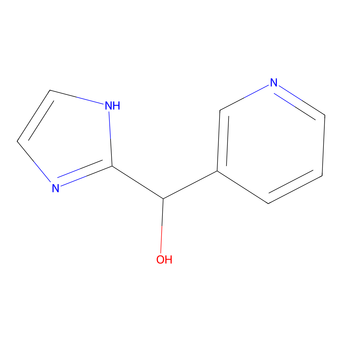 1H-imidazol-2-yl(pyridin-3-yl)methanol molecular structure, CAS 1518433-09-4