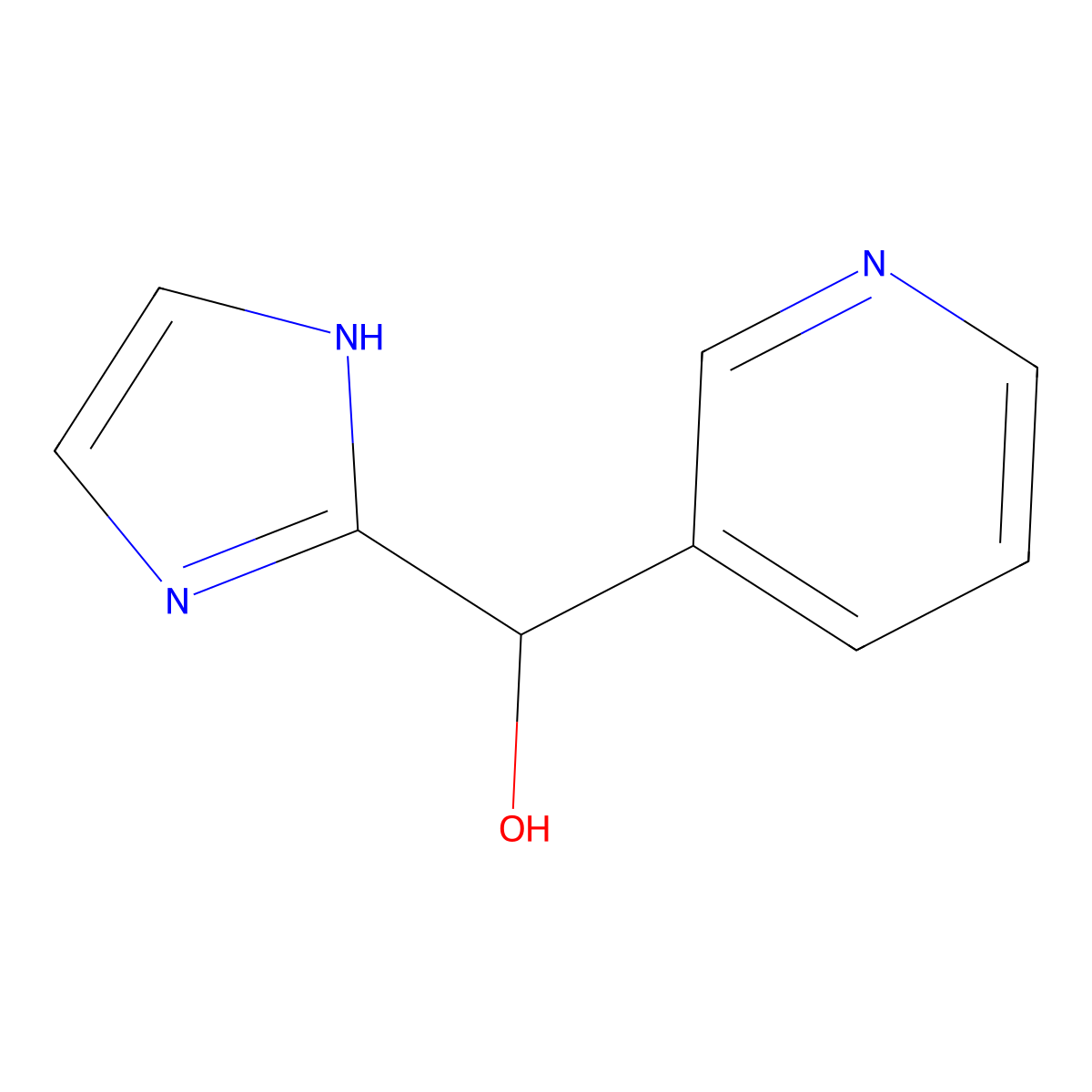 1H-imidazol-2-yl(pyridin-3-yl)methanol molecular structure, CAS 1518433-09-4