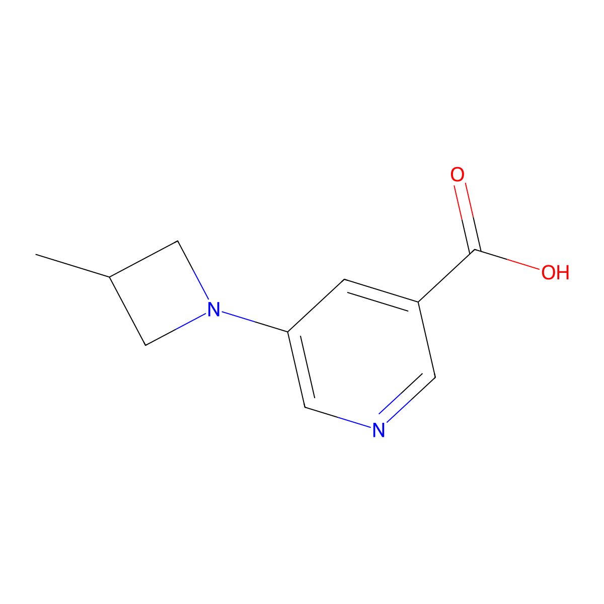 5-(3-Methylazetidin-1-yl)pyridine-3-carboxylic acid molecular structure, CAS 1518440-05-5