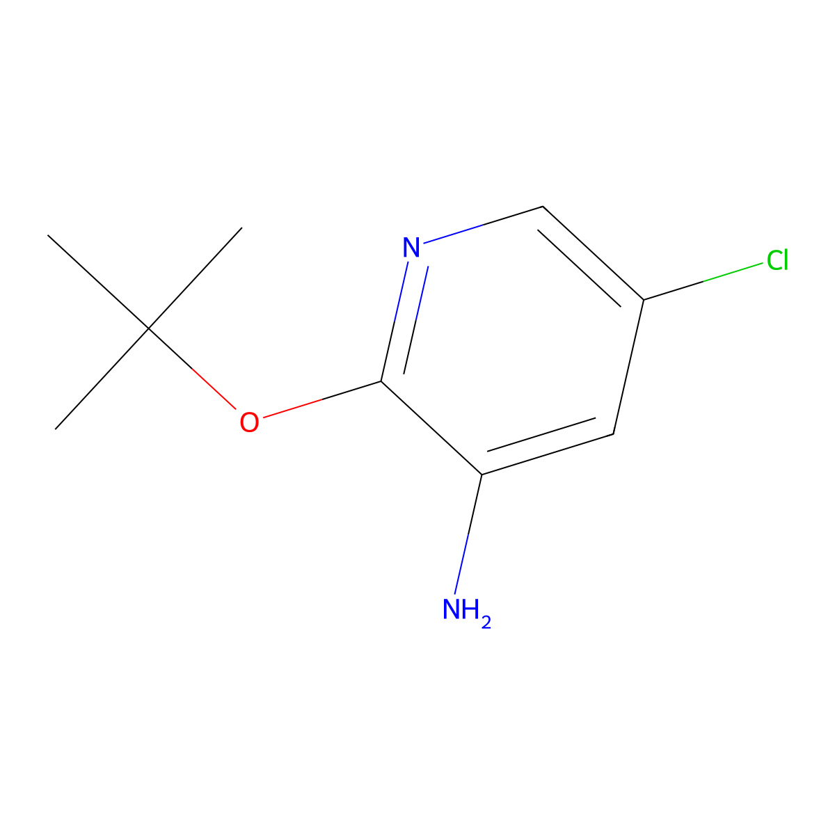 2-(Tert-butoxy)-5-chloropyridin-3-amine molecular structure, CAS 1518462-32-2