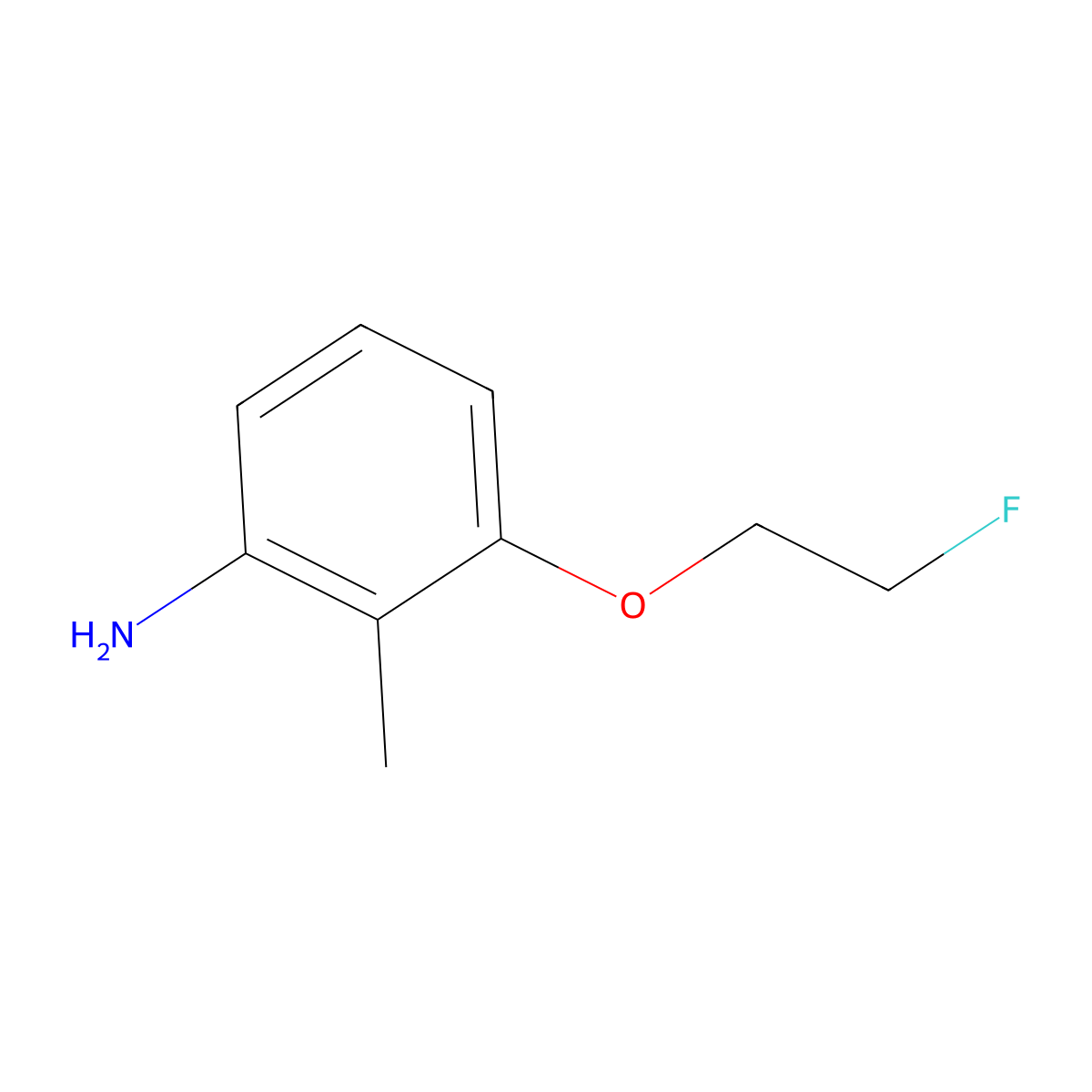 3-(2-Fluoroethoxy)-2-methylaniline molecular structure, CAS 1518470-81-9