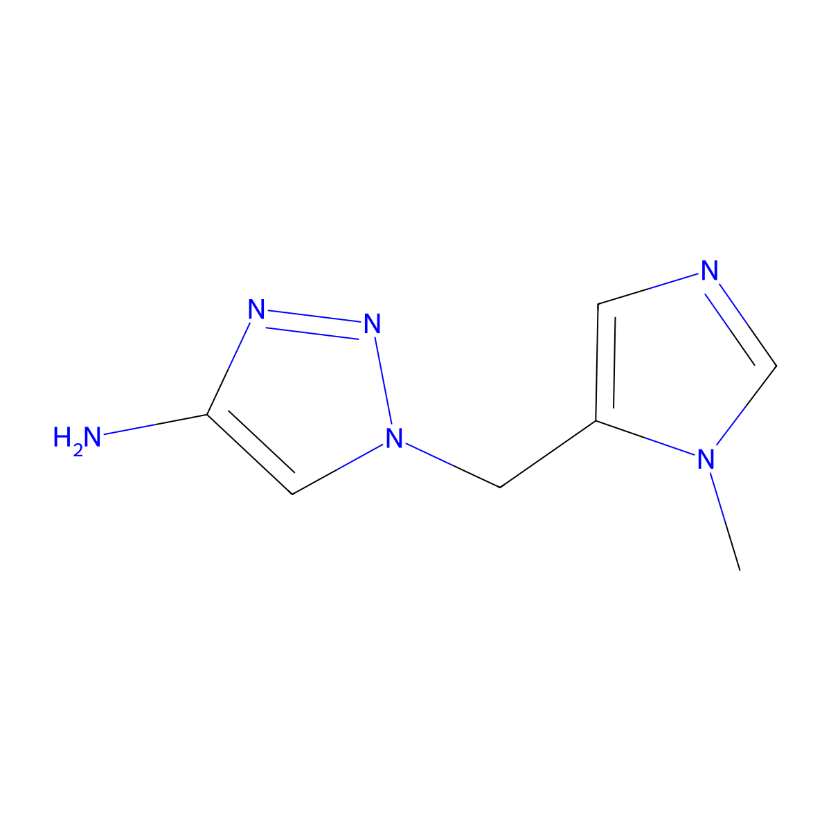 1-[(1-methyl-1H-imidazol-5-yl)methyl]-1H-1,2,3-triazol-4-amine molecular structure, CAS 1518470-96-6