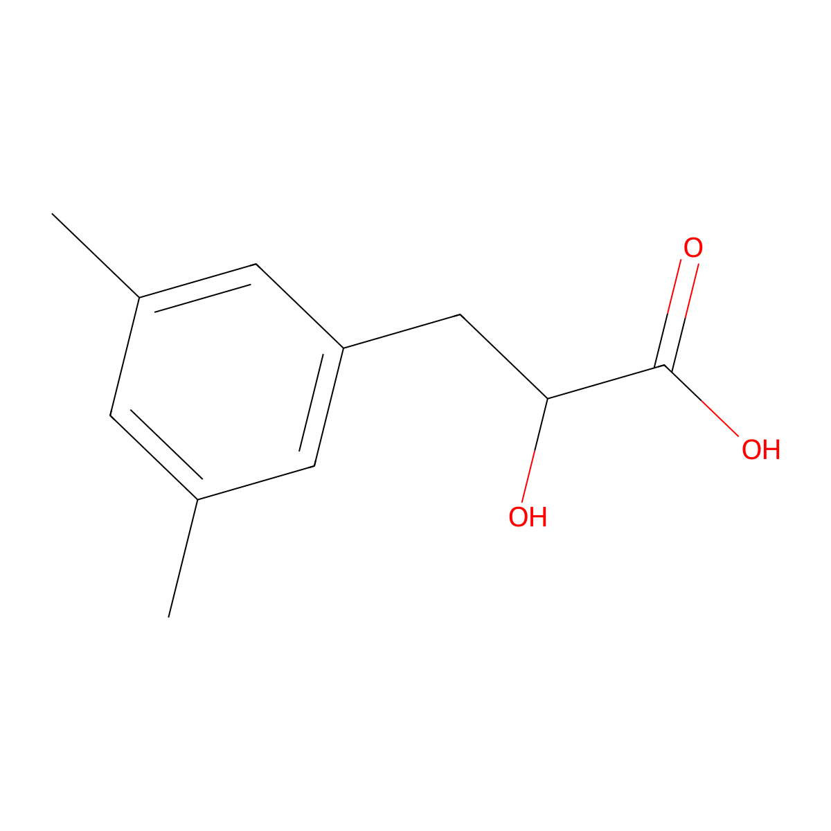 3-(3,5-Dimethylphenyl)-2-hydroxypropanoic acid molecular structure, CAS 1518475-23-4