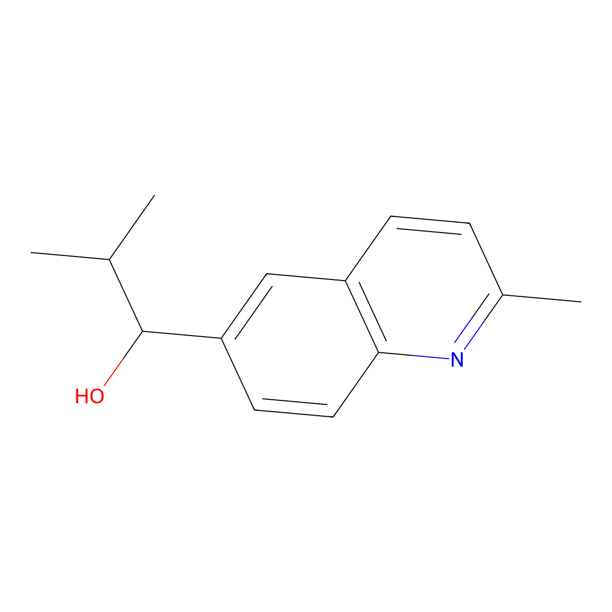 2-Methyl-alpha-(1-methylethyl)-6-quinolinemethanol molecular structure, CAS 1518480-07-3