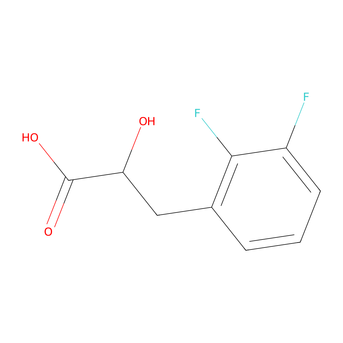 3-(2,3-Difluorophenyl)-2-hydroxypropanoic acid molecular structure, CAS 1518486-96-8