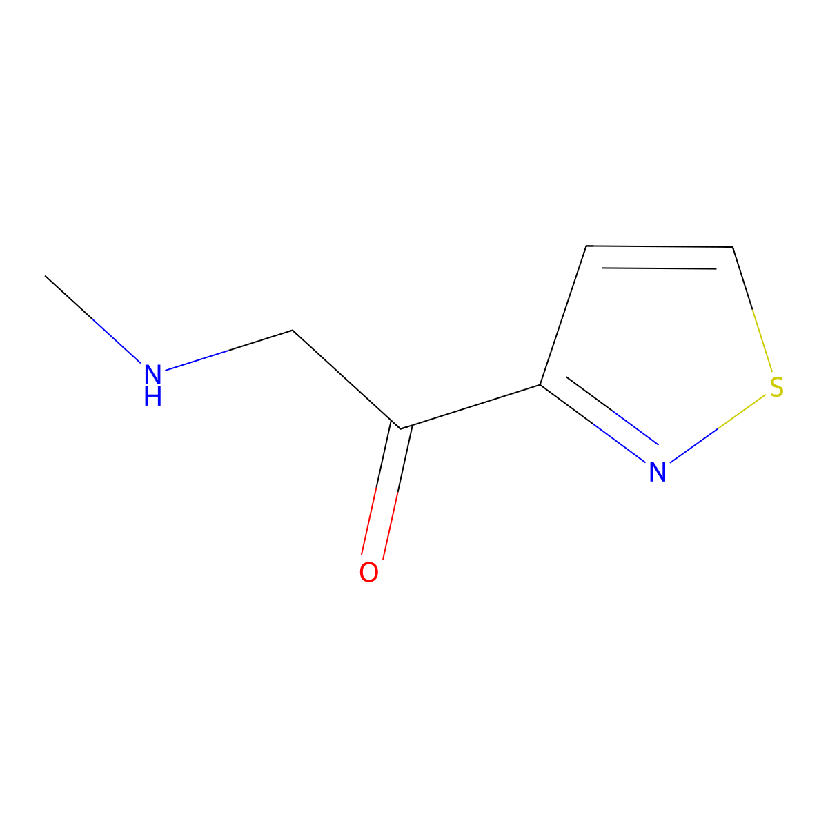 2-(Methylamino)-1-(1,2-thiazol-3-yl)ethan-1-one molecular structure, CAS 1518519-18-0