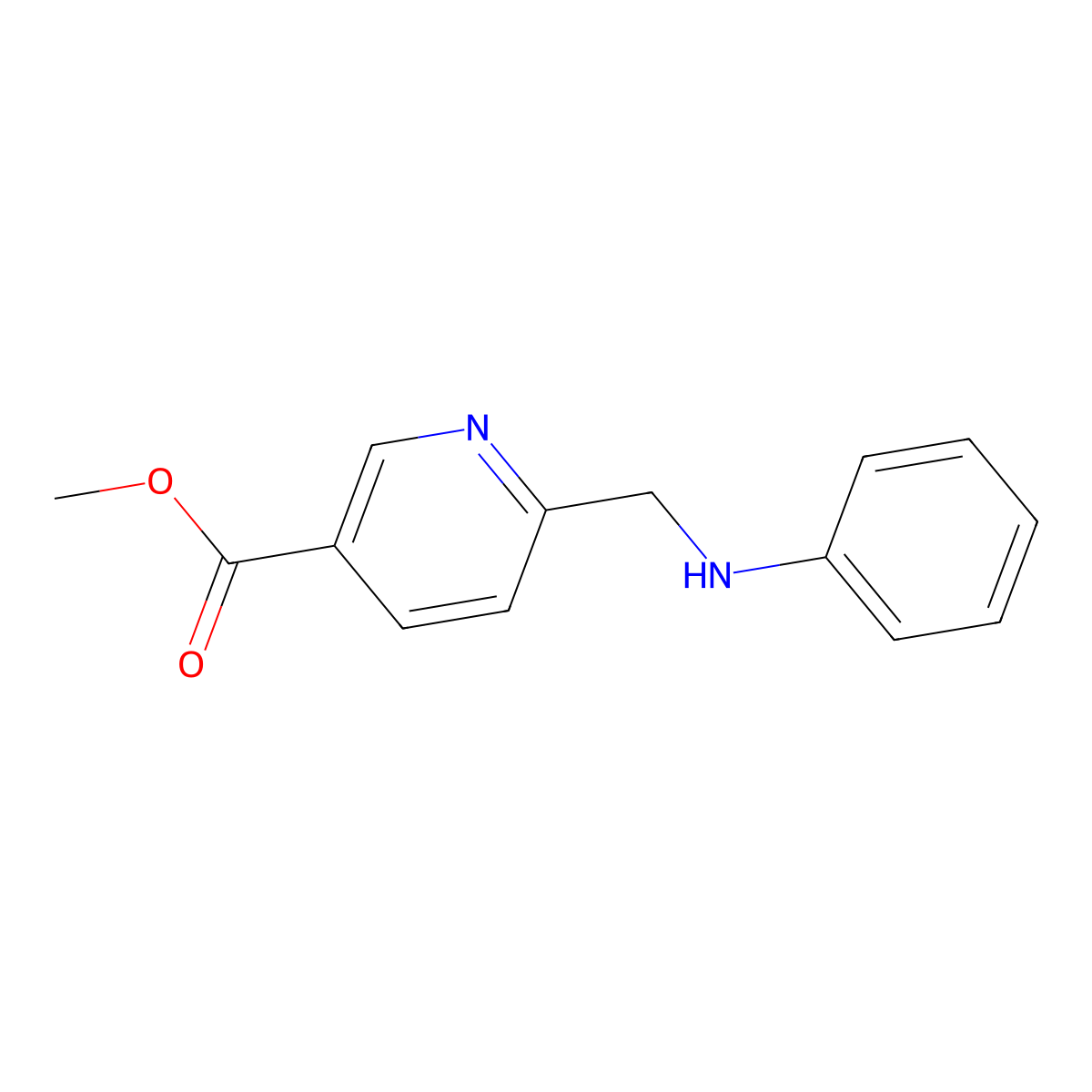Methyl 6-((phenylamino)methyl)nicotinate molecular structure, CAS 1518522-59-2