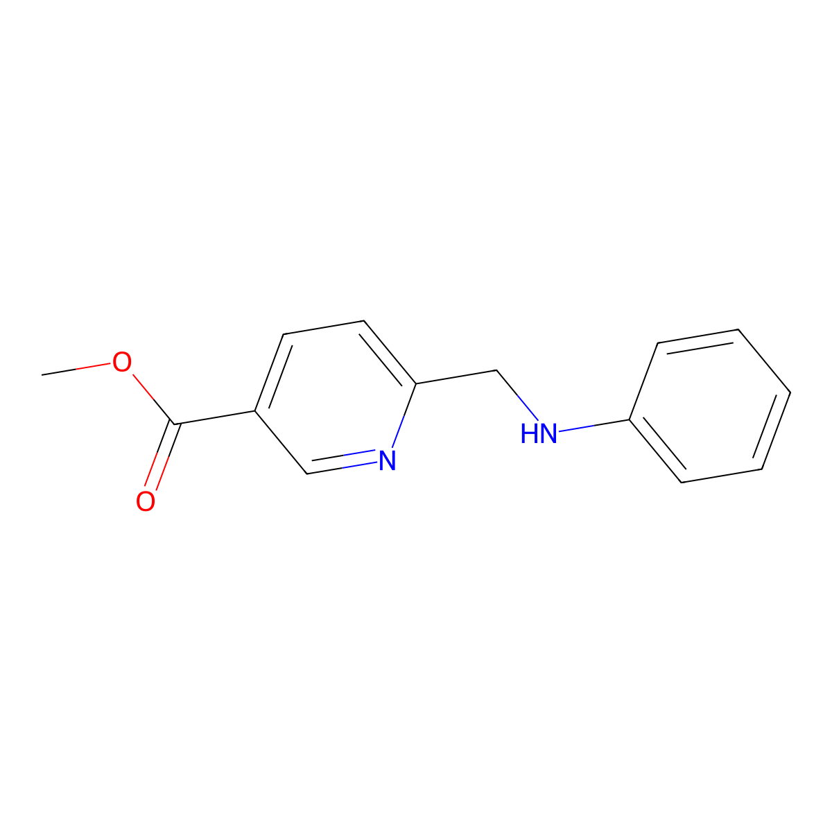Methyl 6-((phenylamino)methyl)nicotinate molecular structure, CAS 1518522-59-2