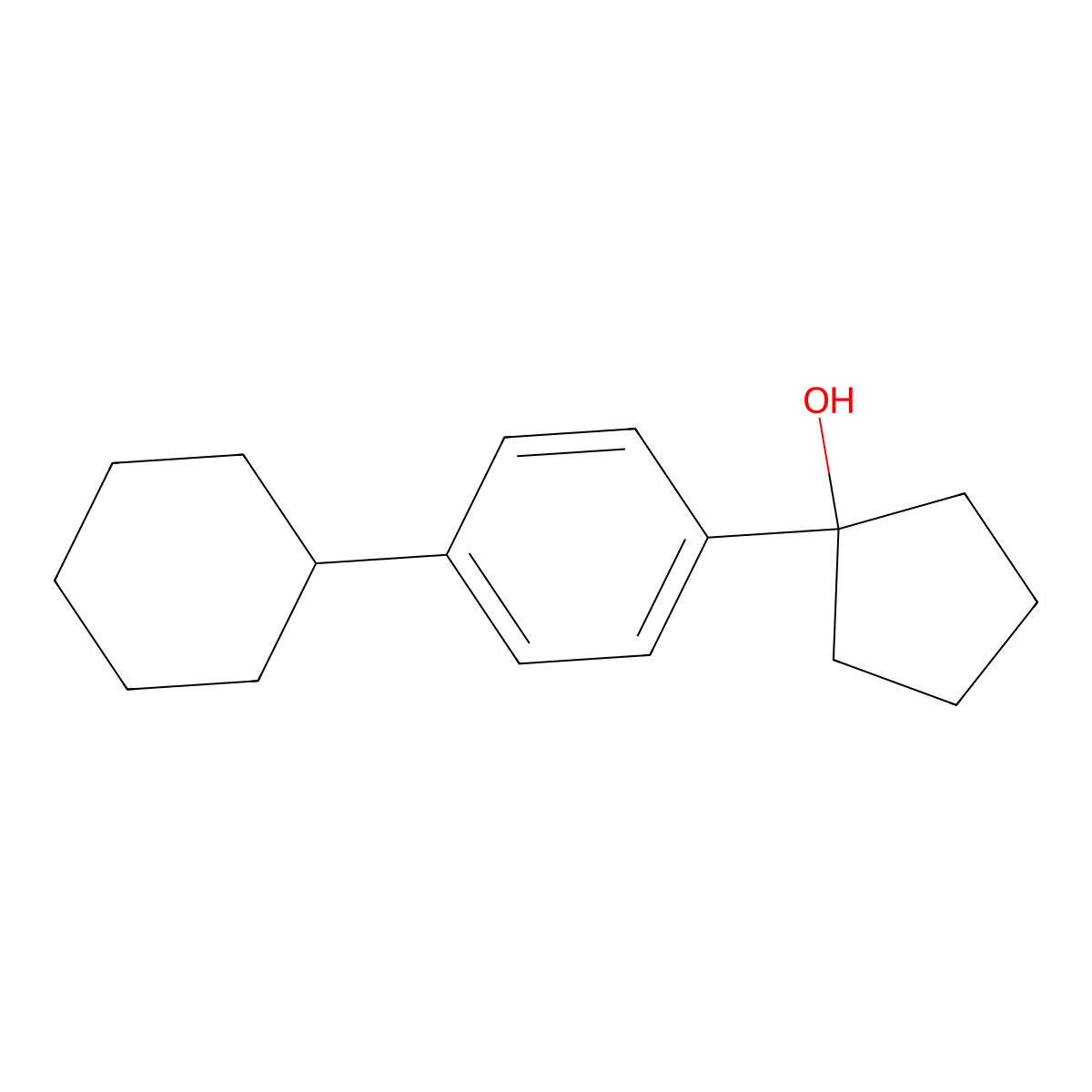 1-(4-Cyclohexylphenyl)cyclopentanol molecular structure, CAS 1518527-06-4