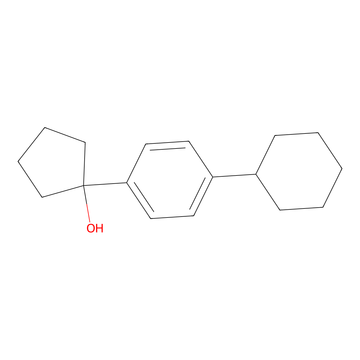 1-(4-Cyclohexylphenyl)cyclopentanol molecular structure, CAS 1518527-06-4