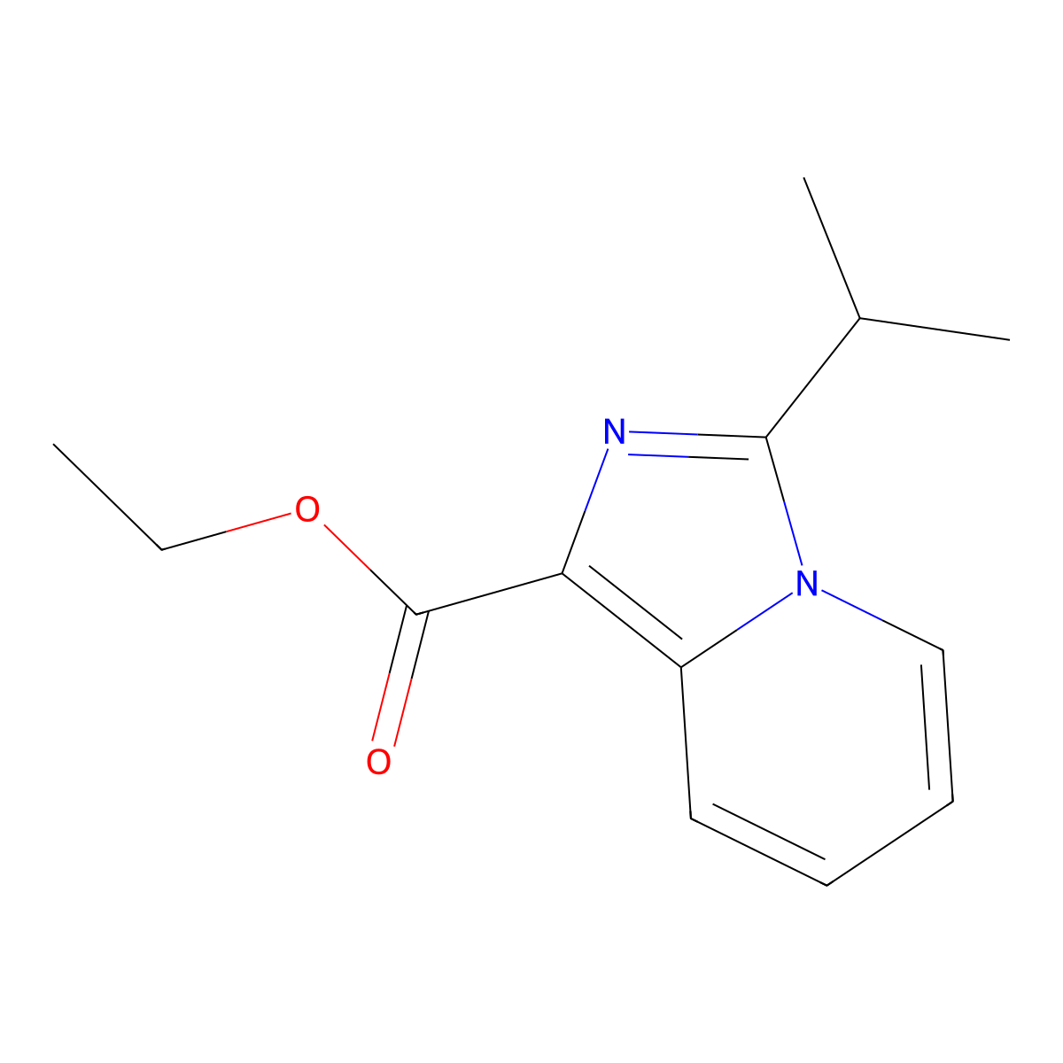 Ethyl 3-isopropylimidazo[1,5-A]pyridine-1-carboxylate molecular structure, CAS 1518529-41-3