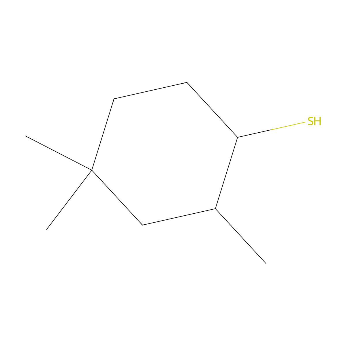 2,4,4-Trimethylcyclohexane-1-thiol molecular structure, CAS 1518542-53-4