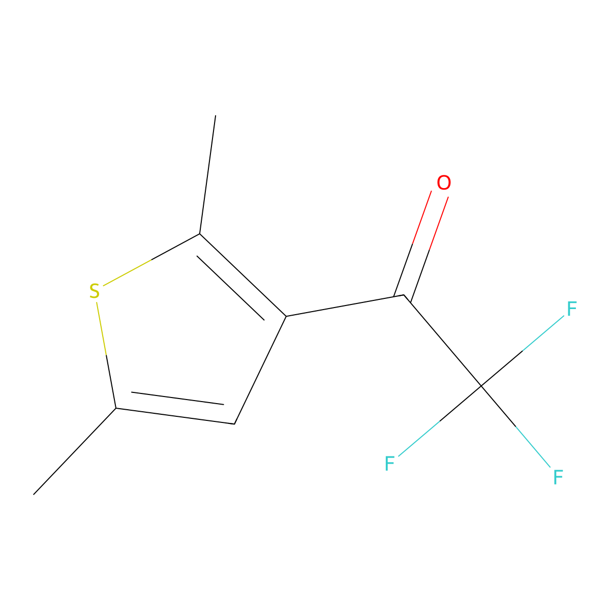 1-(2,5-Dimethylthiophen-3-yl)-2,2,2-trifluoroethan-1-one molecular structure, CAS 1518544-32-5