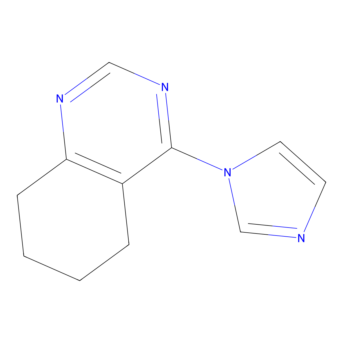 4-(1H-imidazol-1-yl)-5,6,7,8-tetrahydroquinazoline molecular structure, CAS 1518551-08-0