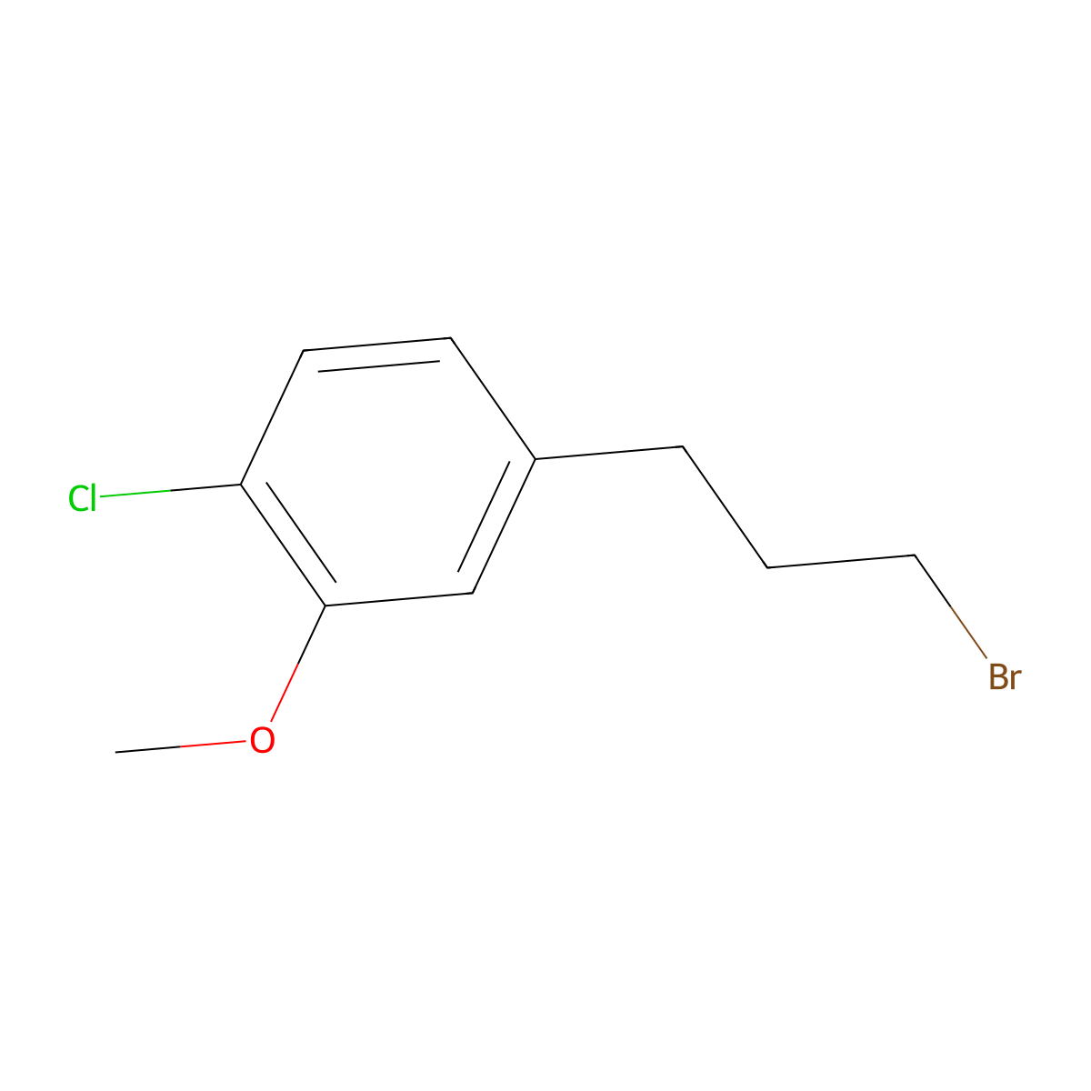 4-(3-Bromopropyl)-1-chloro-2-methoxybenzene molecular structure, CAS 1518571-76-0