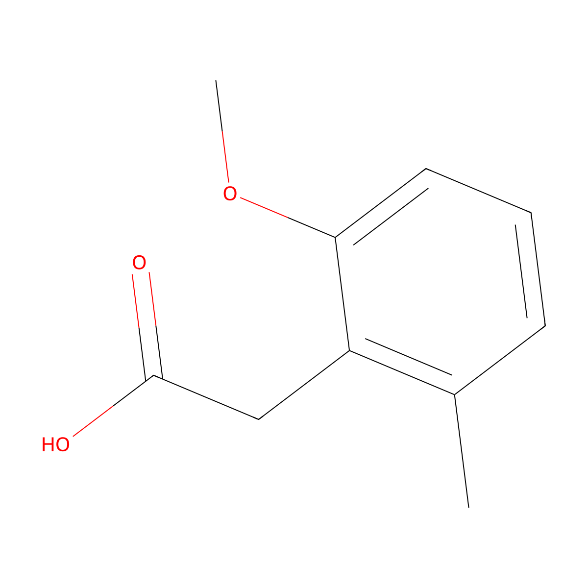 2-(2-Methoxy-6-methylphenyl)acetic acid molecular structure, CAS 151858-71-8