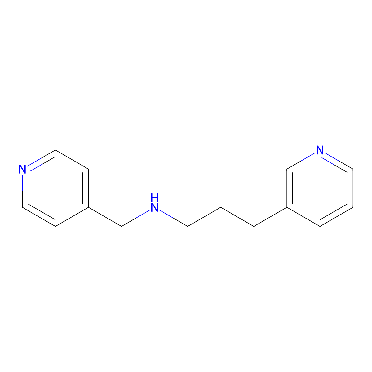 3-(pyridin-3-yl)-N-(pyridin-4-ylmethyl)propan-1-amine molecular structure, CAS 1518581-28-6