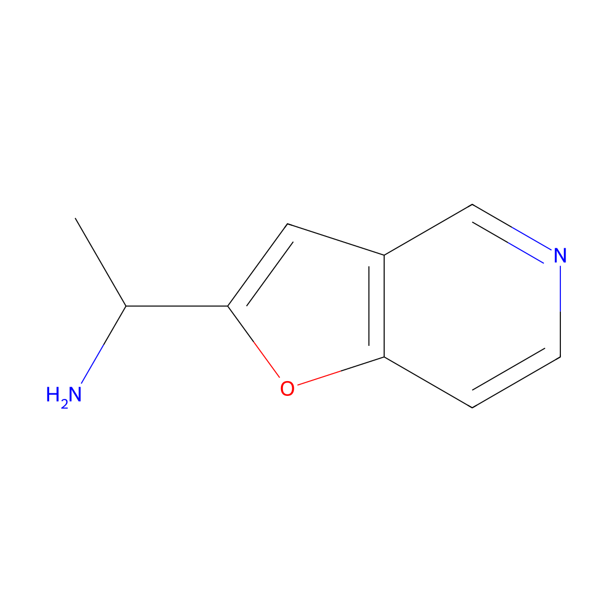 1-(Furo(3,2-c)pyridin-2-yl)ethan-1-amine molecular structure, CAS 1518581-43-5