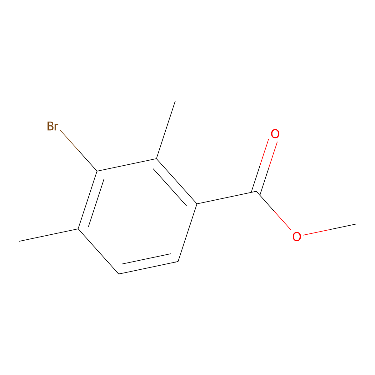 Methyl 3-bromo-2,4-dimethylbenzoate molecular structure, CAS 151859-37-9