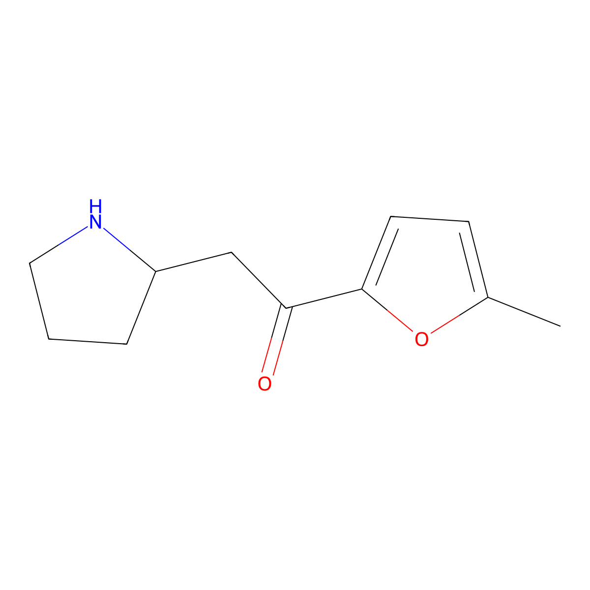 1-(5-Methylfuran-2-yl)-2-(pyrrolidin-2-yl)ethan-1-one molecular structure, CAS 1518598-73-6
