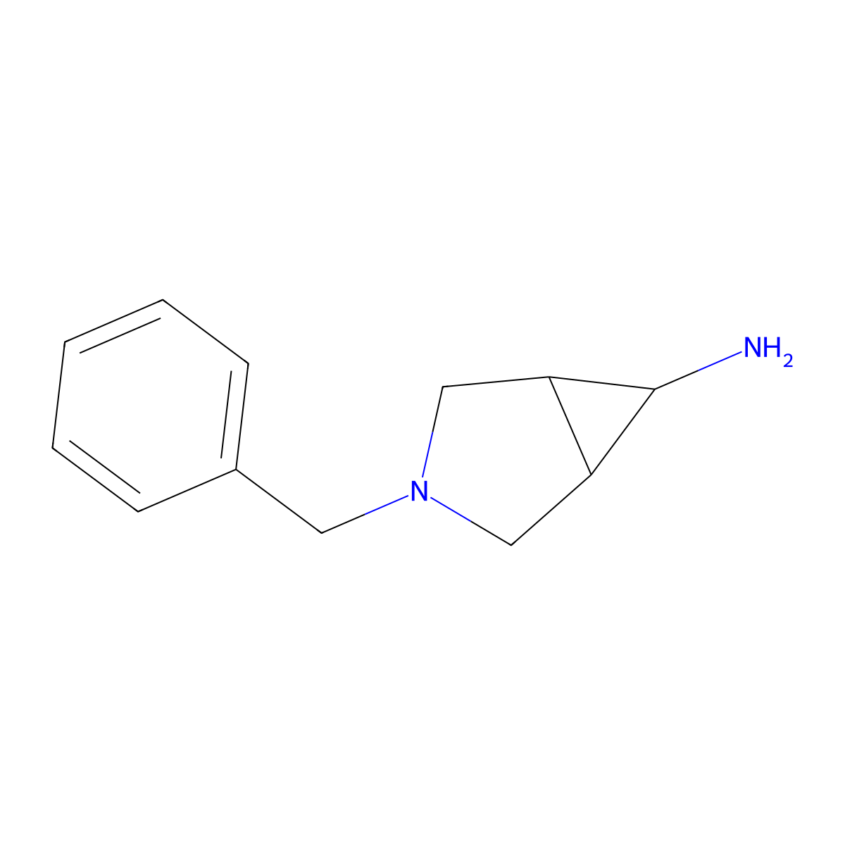 3-Benzyl-3-azabicyclo(3.1.0)hexan-6-amine molecular structure, CAS 151860-17-2