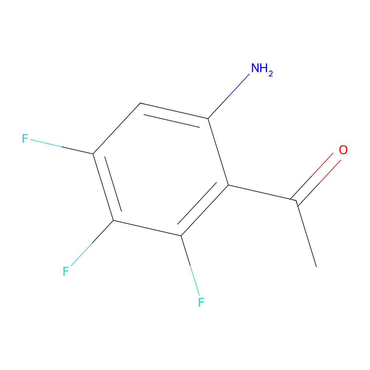 1-(6-Amino-2,3,4-trifluorophenyl)ethan-1-one molecular structure, CAS 1518600-61-7