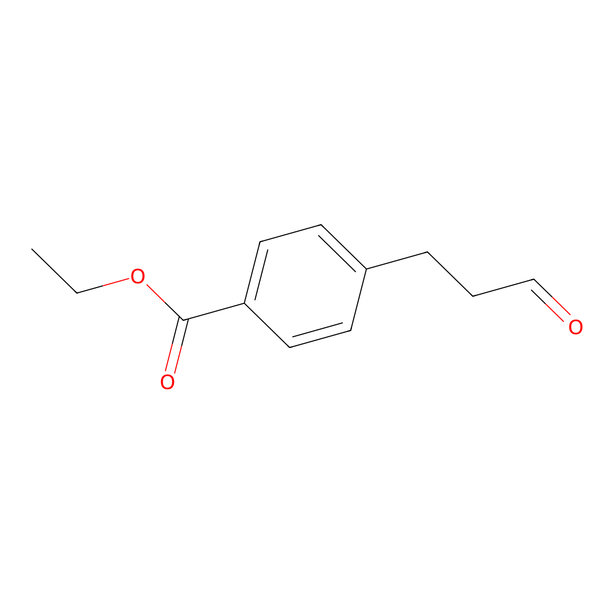 Ethyl 4-(3-oxopropyl)benzoate molecular structure, CAS 151864-81-2