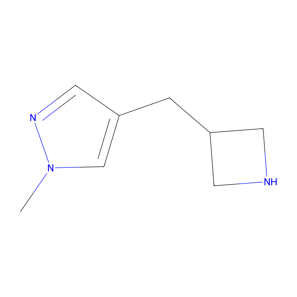 4-[(Azetidin-3-yl)methyl]-1-methyl-1H-pyrazole molecular structure, CAS 1518649-76-7