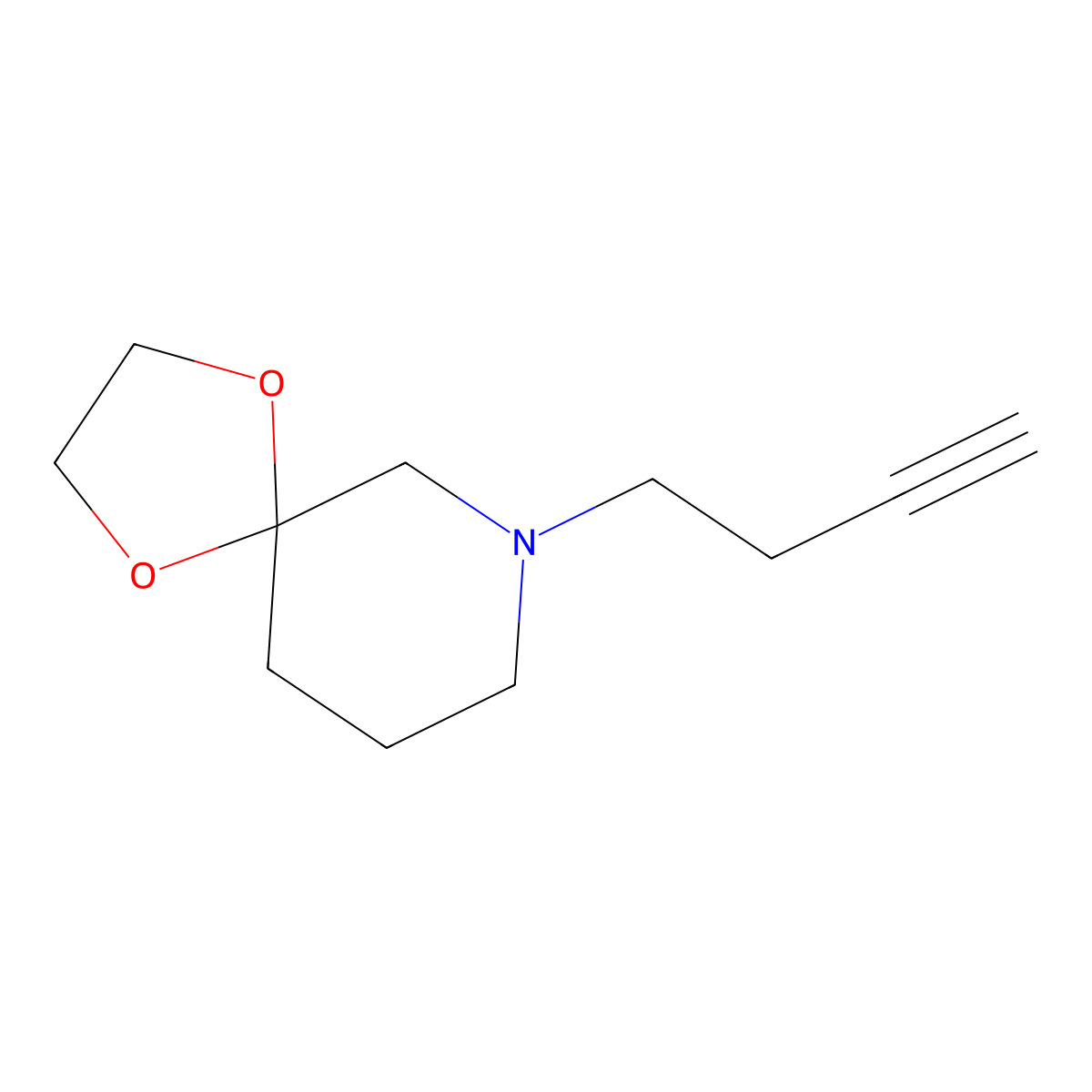 7-(But-3-yn-1-yl)-1,4-dioxa-7-azaspiro[4.5]decane molecular structure, CAS 1518654-15-3