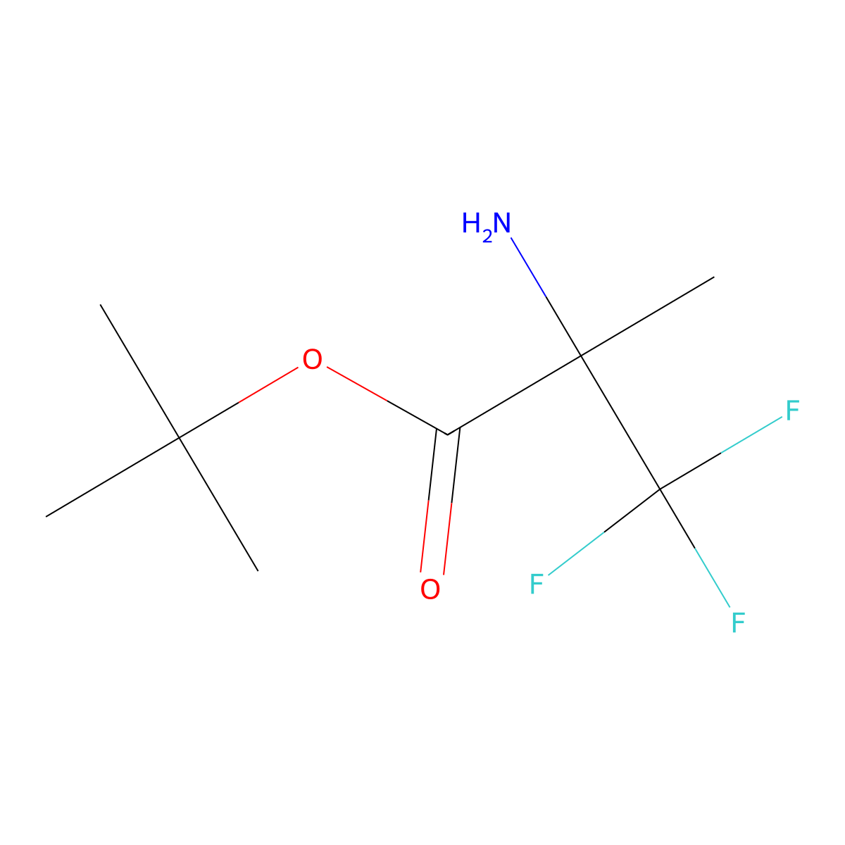 tert-Butyl 2-amino-3,3,3-trifluoro-2-methylpropanoate molecular structure, CAS 1518658-43-9