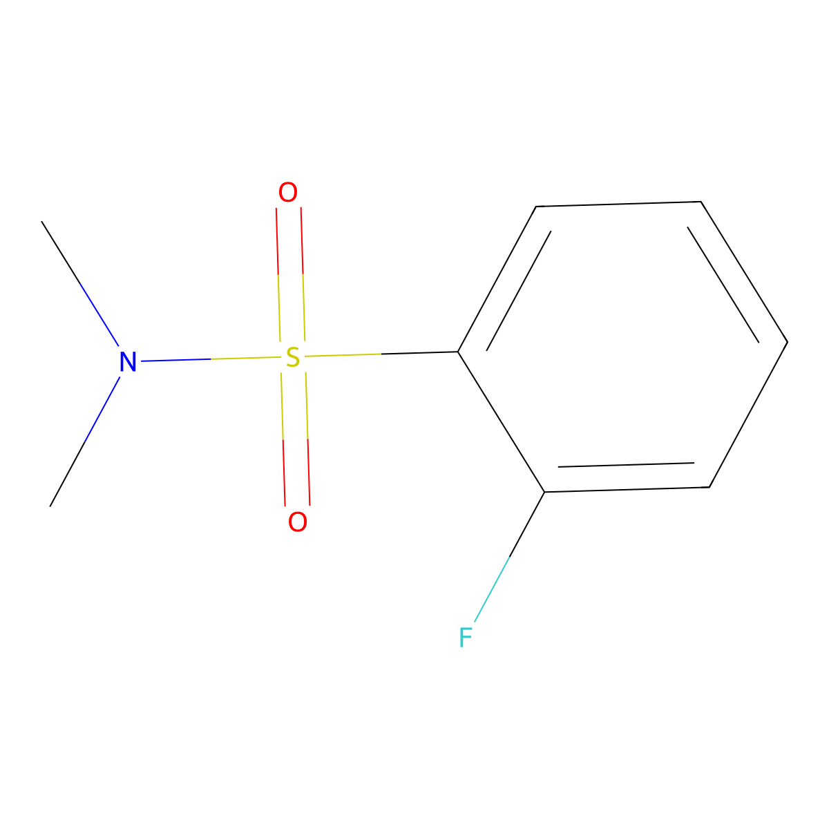 2-fluoro-N,N-dimethylbenzene-1-sulfonamide molecular structure, CAS 151868-16-5