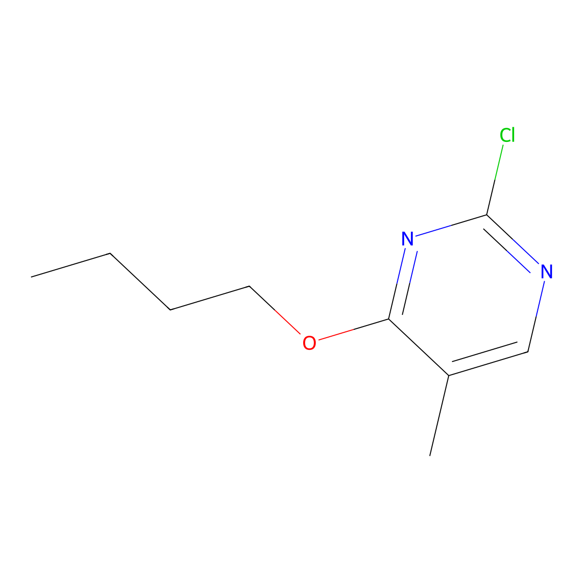 4-Butoxy-2-chloro-5-methylpyrimidine molecular structure, CAS 1518682-19-3