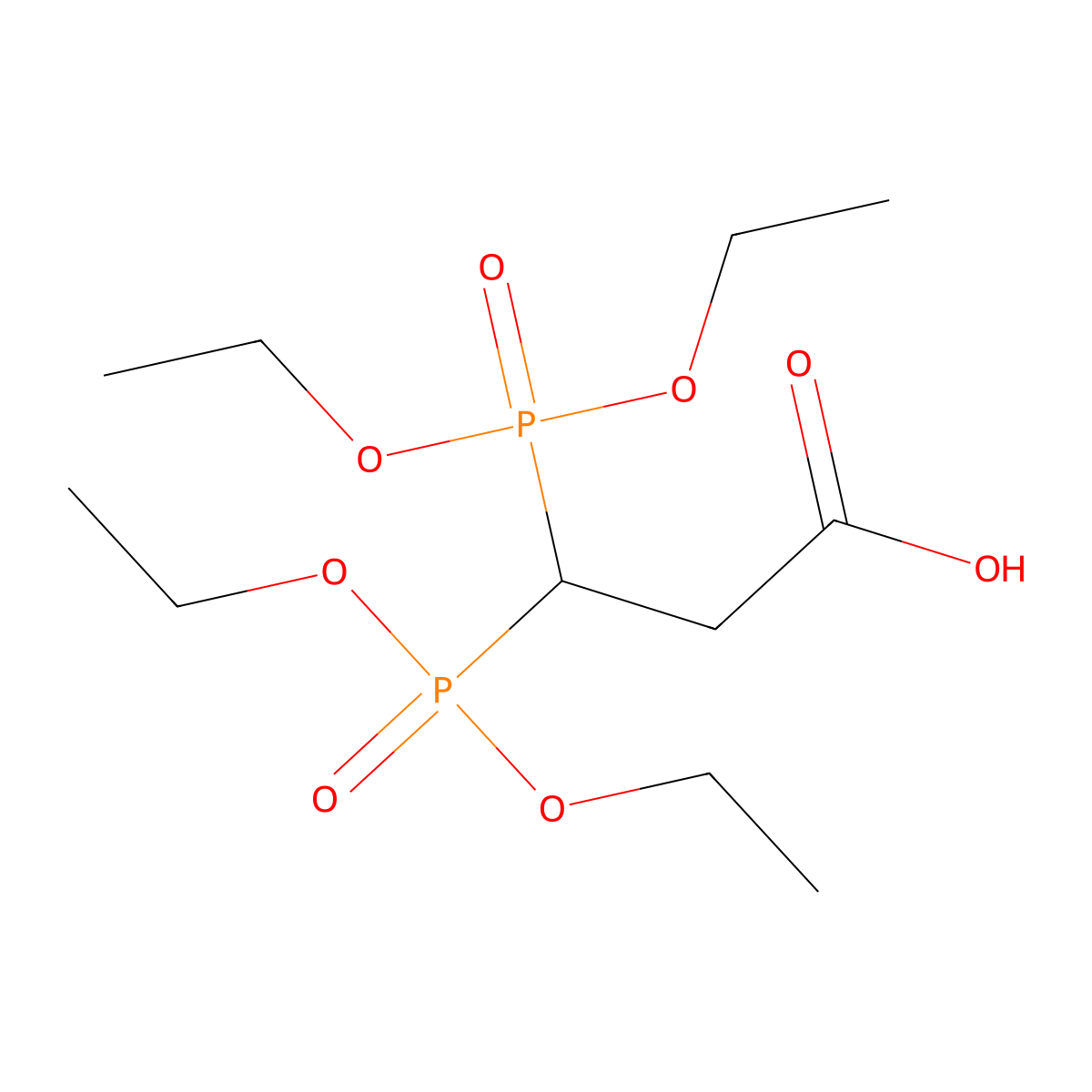 3,3-Bis(diethoxyphosphoryl)propanoic acid molecular structure, CAS 151869-73-7