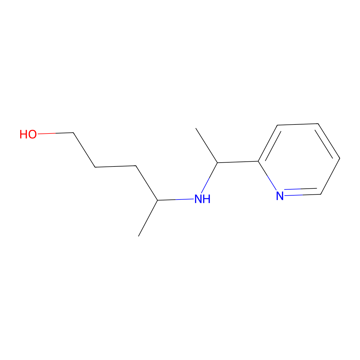 4-{[1-(Pyridin-2-yl)ethyl]amino}pentan-1-ol molecular structure, CAS 1518692-41-5