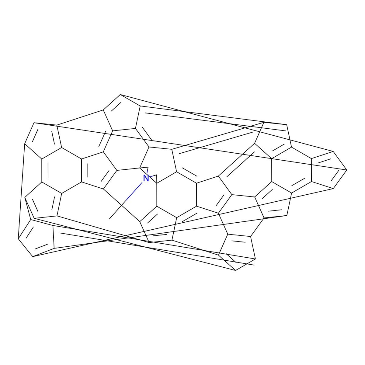 N-Methylfulleropyrrolidine molecular structure, CAS 151872-44-5