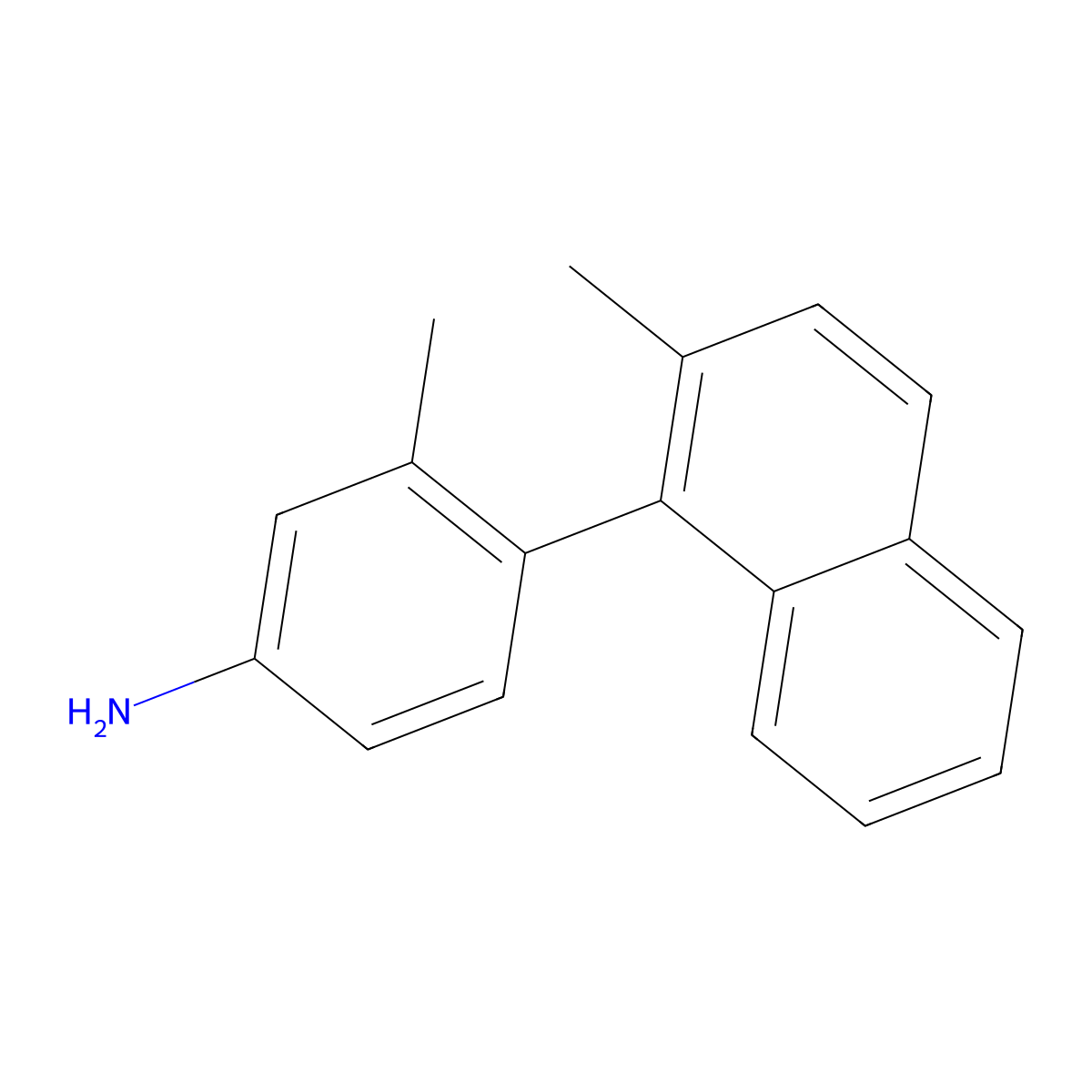 3-Methyl-4-(2-methyl-1-naphthalenyl)benzenamine molecular structure, CAS 1518720-02-9
