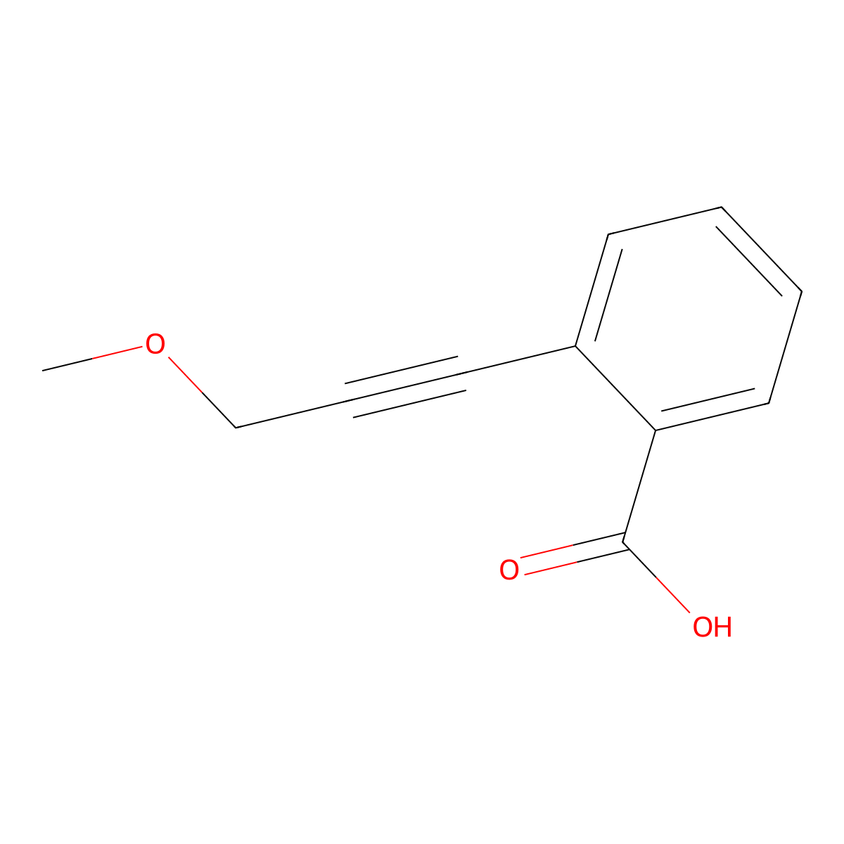 2-(3-Methoxy-1-propyn-1-yl)benzoic acid molecular structure, CAS 1518777-55-3