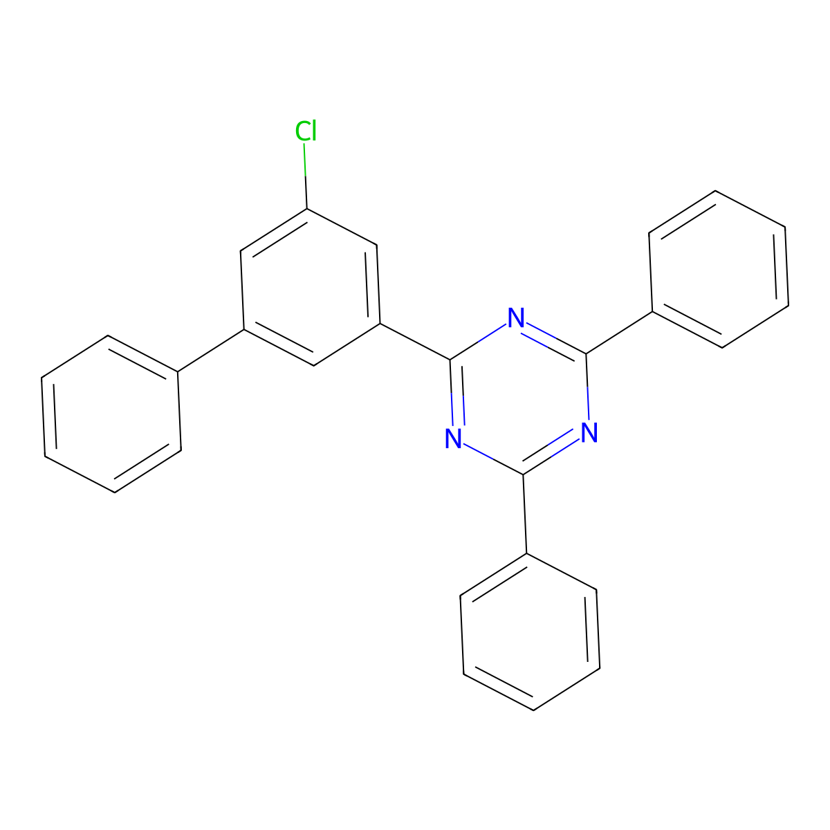 2-(5-Chloro-[1,1'-biphenyl]-3-yl)-4,6-diphenyl-1,3,5-triazine molecular structure, CAS 1518823-36-3