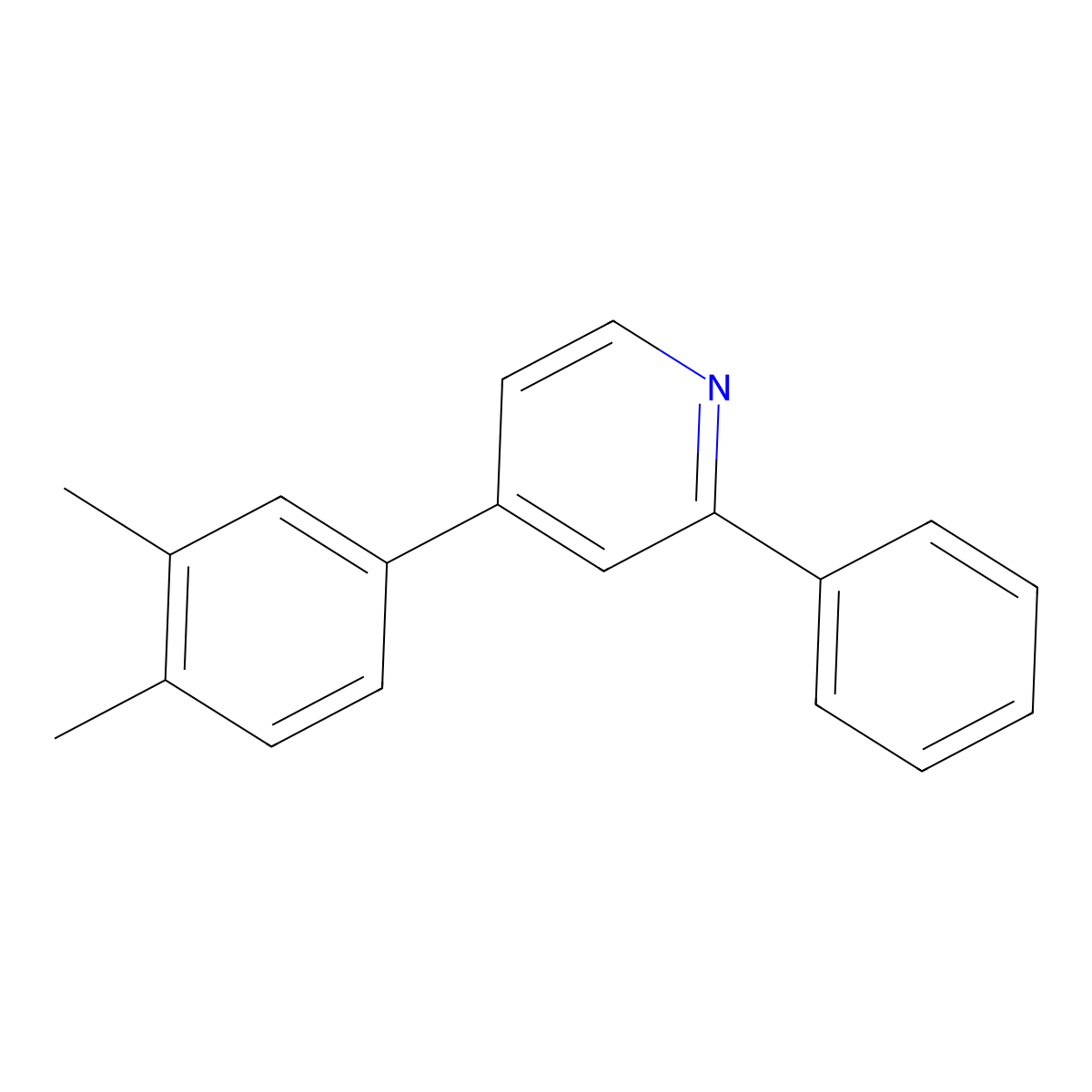 4-(3,4-Dimethylphenyl)-2-phenylpyridine molecular structure, CAS 1518829-72-5