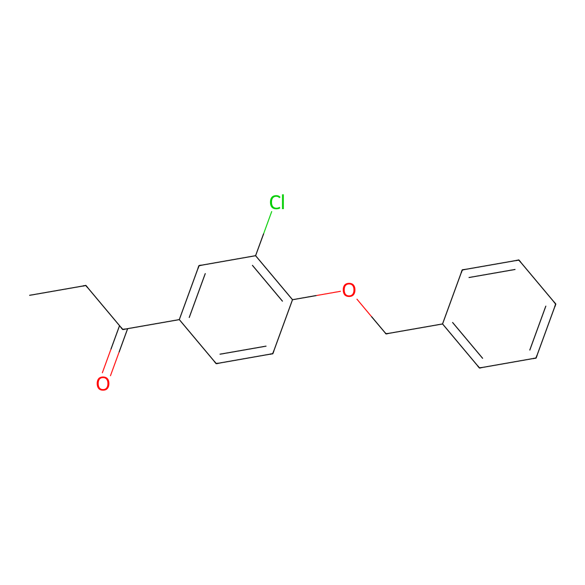 1-(3-Chloro-4-benzyloxyphenyl)propan-1-one molecular structure, CAS 1518832-06-8