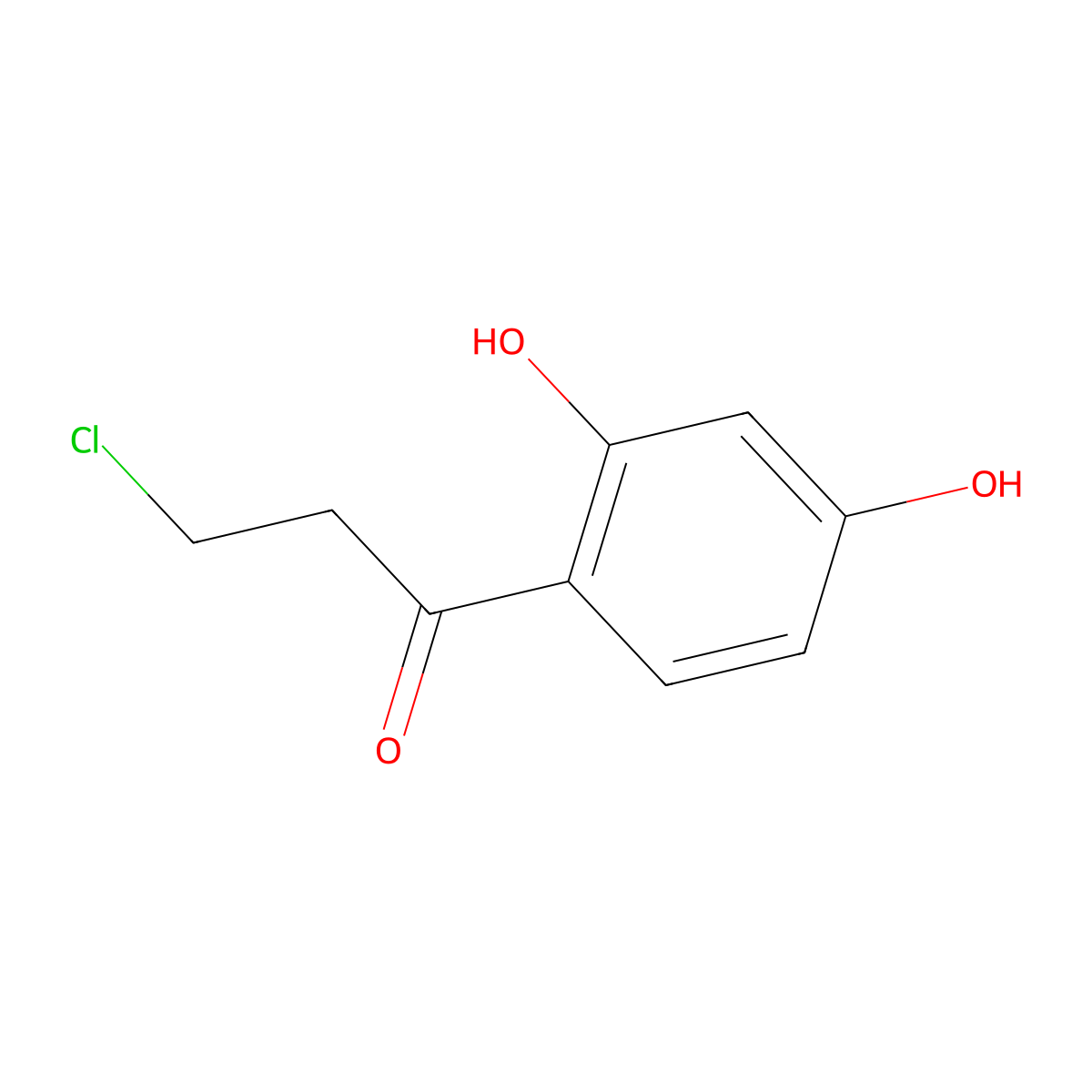 3-Chloro-1-(2,4-dihydroxyphenyl)propan-1-one molecular structure, CAS 151884-07-0