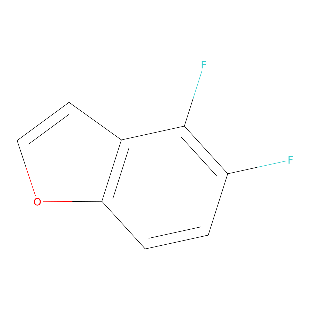 4,5-Difluoro-1-benzofuran molecular structure, CAS 1518843-68-9